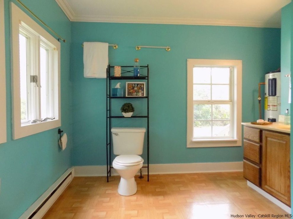 Saugerties Tiny House Partial Staging Farmhouse Bathroom New York by Lifestyled Staging