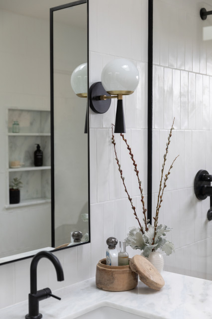 Gray Bathroom - Contemporary - bathroom - Carla Lane Interiors