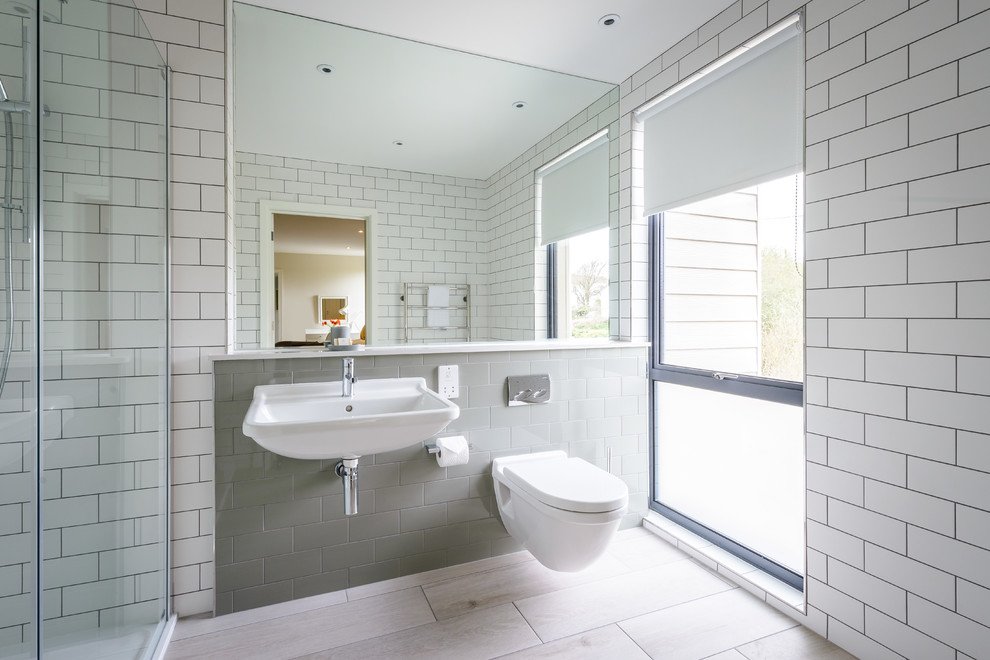 Design ideas for a contemporary bathroom in Cornwall.