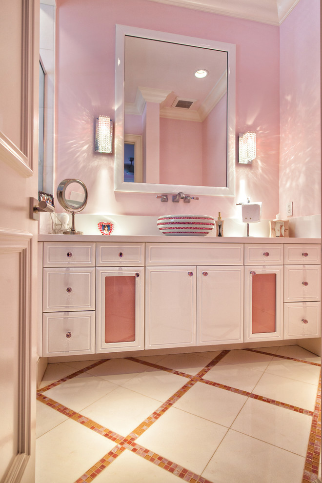 Inspiration for a transitional bathroom remodel in Miami