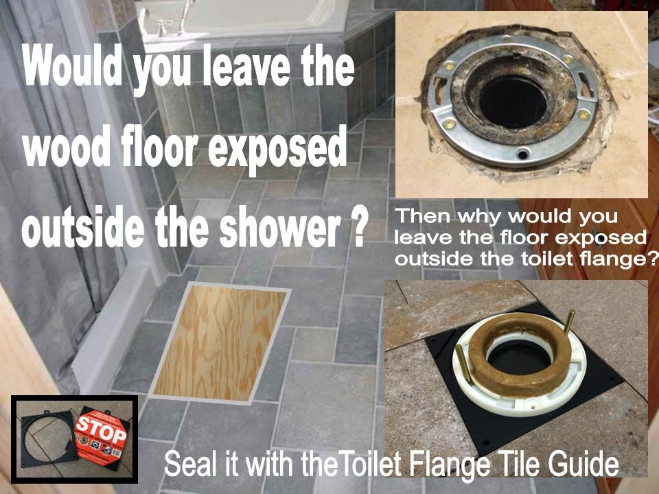 Sealing the floor around the toilet flange Bathroom Other by