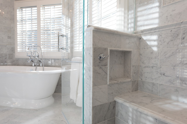 Recessed Float Shelves Niche - Rustic - Bathroom - New York - by  KraftMaster Renovations, Houzz