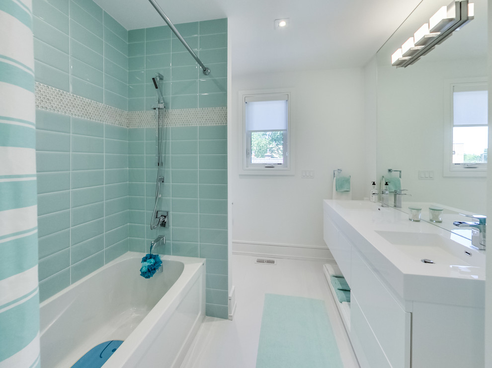 Second Story Addition Contemporary Bathroom Toronto by