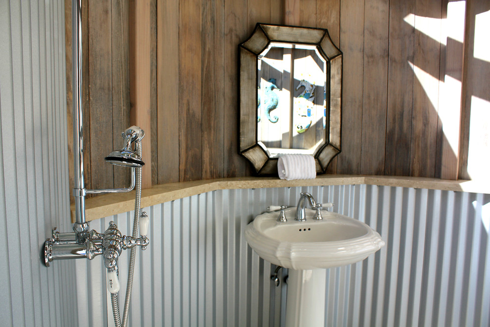 Inspiration for an eclectic bathroom remodel in San Francisco