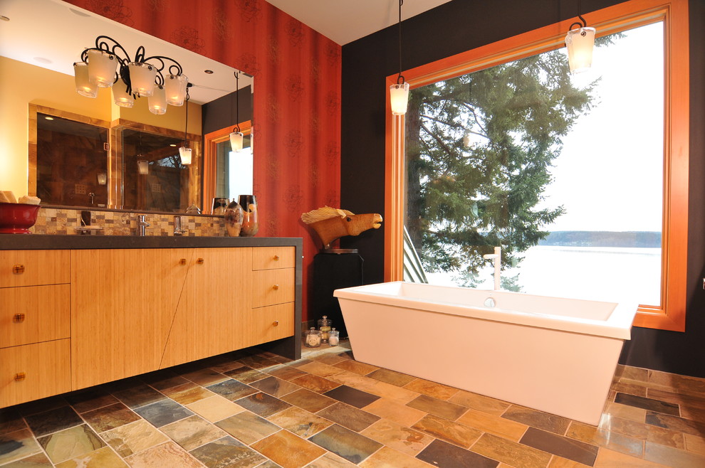 Bathroom - eclectic bathroom idea in Seattle