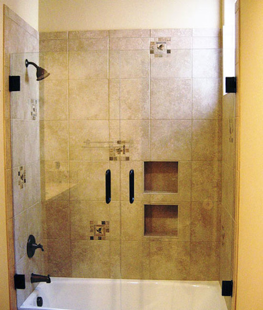 Shower and Tub Glass Transitional Bathroom Denver by Louisville