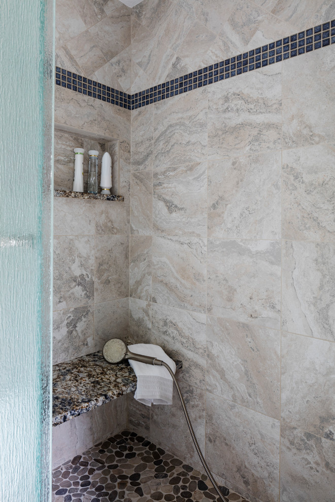 Shower niche and bench Bathroom Boston by Platt Builders Houzz
