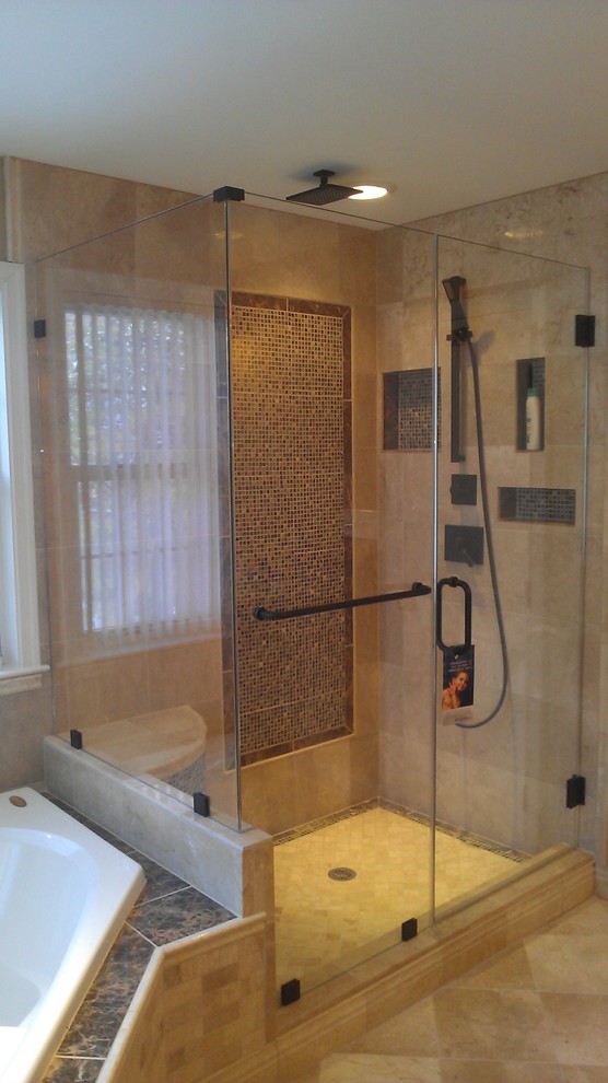ShowerGuard Glass Doors in Fairfax Traditional Bathroom DC Metro by ABC Glass and Mirror