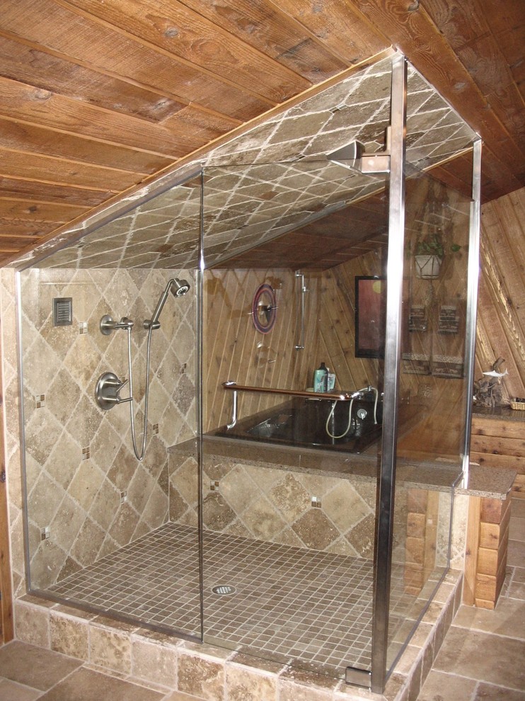 Design ideas for a classic sauna bathroom in Detroit.