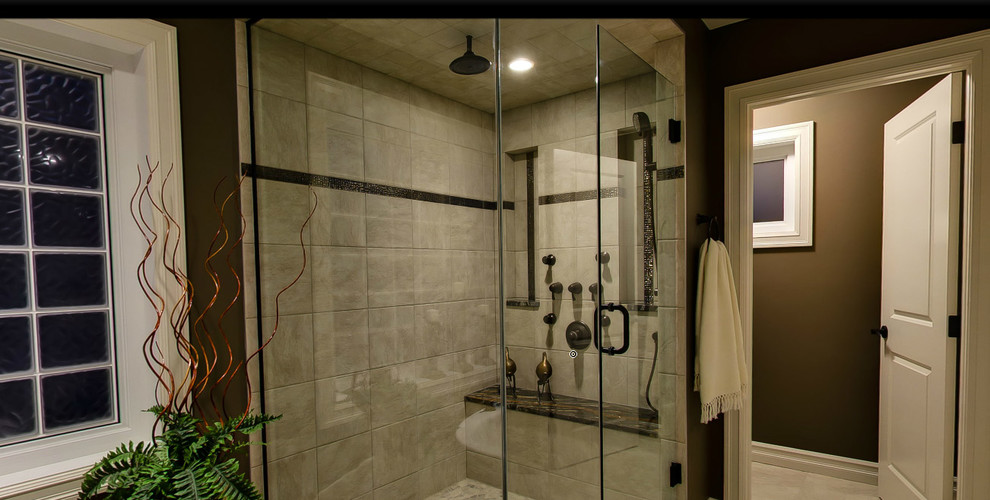 Showhome Traditional Bathroom Edmonton by Bossio Stone Imports