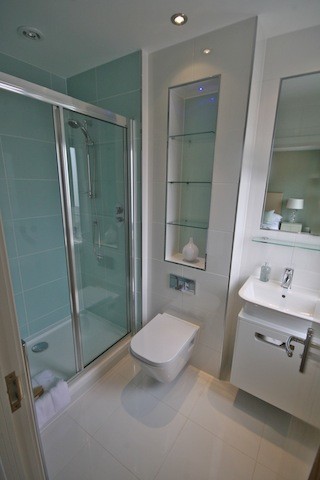 Design ideas for a contemporary bathroom in Channel Islands.