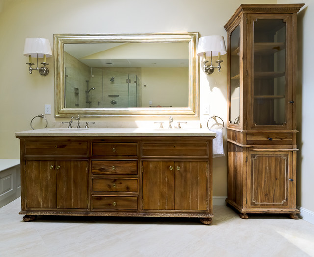 Signature Hardware Vanity and Traditional Bathroom Boston