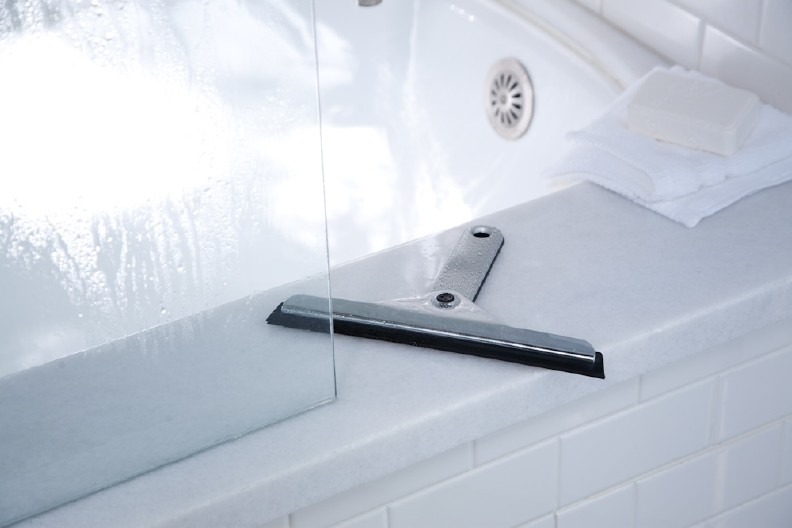 simplehuman foldaway squeegee Contemporary Bathroom Los Angeles