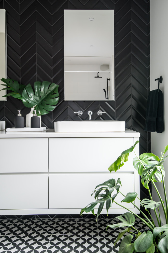 This is an example of a scandi bathroom in Toronto.