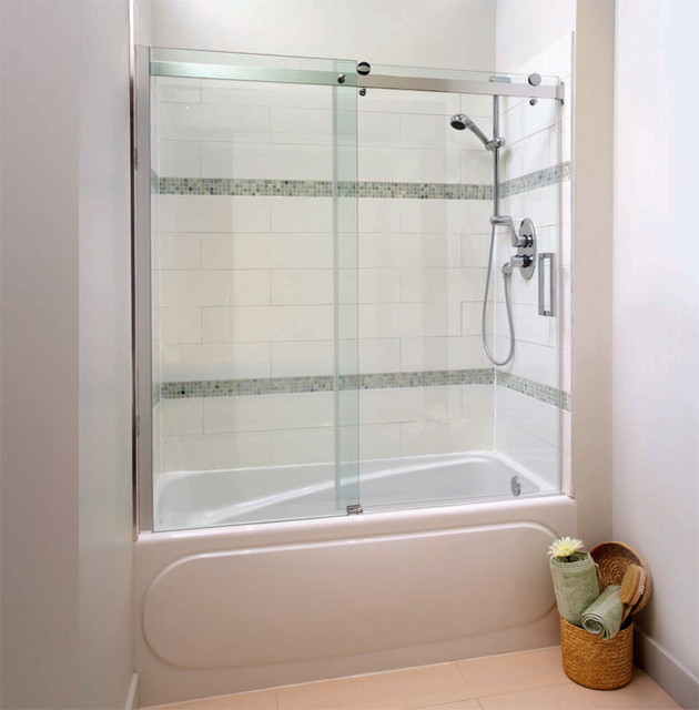 Sliding Bathtub Shower Enclosures Transitional Bathroom Toronto by Shower Door of Canada