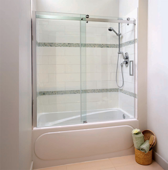 Sliding Bathtub Shower Enclosures - Transitional ...