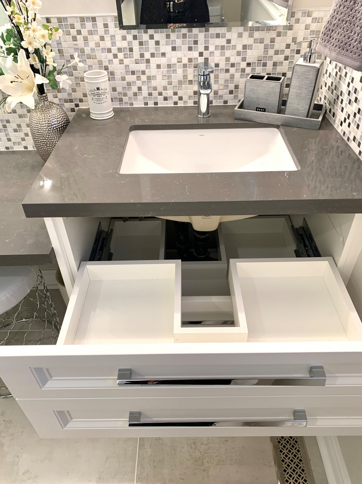 SMALL BATHROOM RENO Contemporary Bathroom Toronto by Sense Of