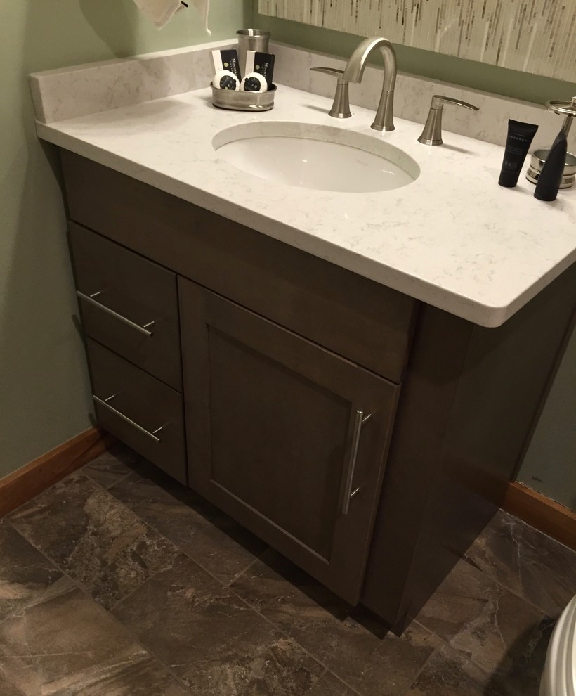 Small Bathroom with Cabinet Extension - Modern - Bathroom - Denver - by ...