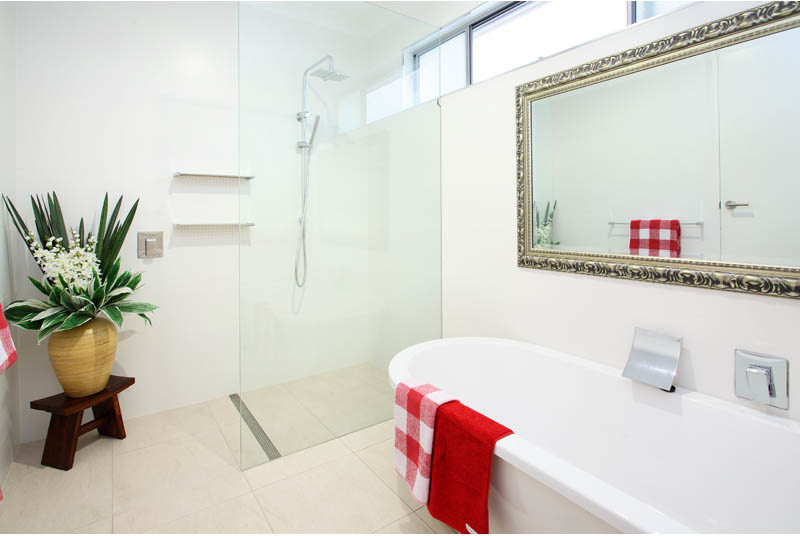 Immagine di una stanza da bagno per bambini minimalista