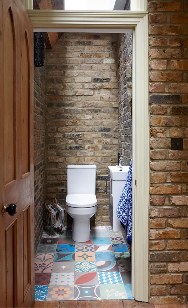 Example of a mountain style bathroom design in London