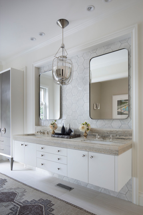 49+ White Bathroom Backsplash ( CLEAN & EFFORTLESS ) White Tiles