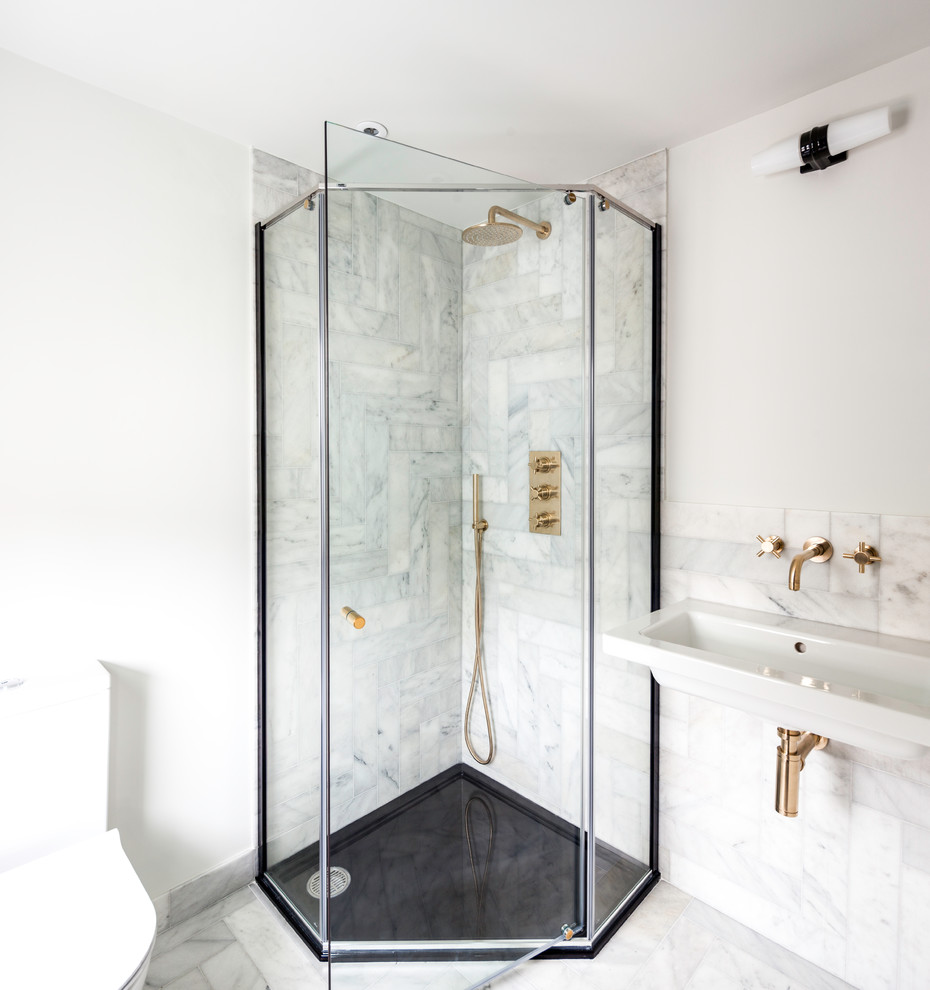Inspiration for a timeless bathroom remodel in London