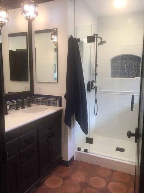Spanish style home master bathroom remodel - Rustic - Bathroom - Los Angeles - by Lori Fienberg ...