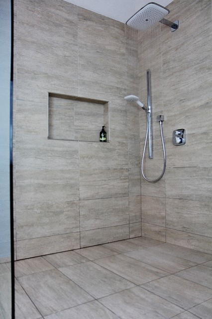Splish Splash Shower Systems - our hidden curbless drain - Contemporary -  Bathroom - Atlanta - by Change Your Bathroom© | Houzz UK