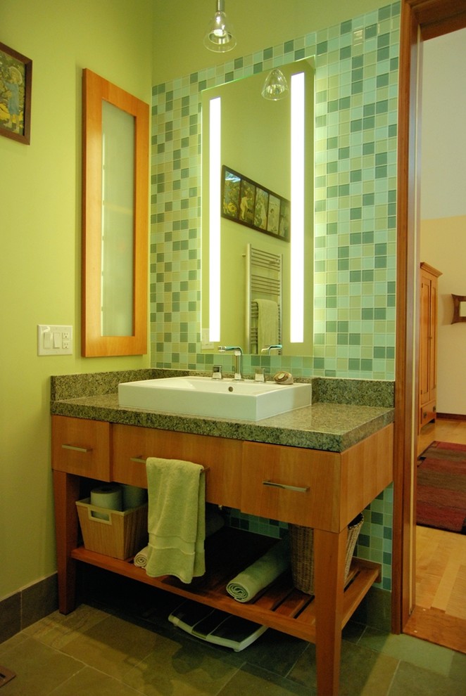 Example of an asian bathroom design in Indianapolis