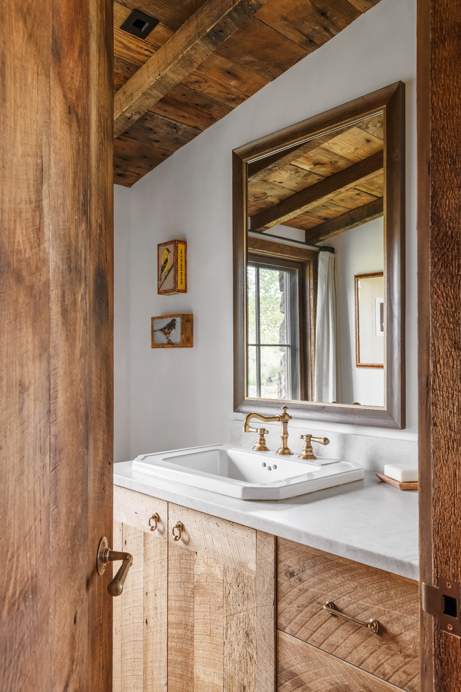 Inspiration for a rustic bathroom remodel in Other