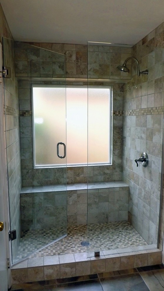 Standard Bathroom Conversion To Full Shower Modern Bathroom Dallas By Pro Quality Construction Services Llc Houzz