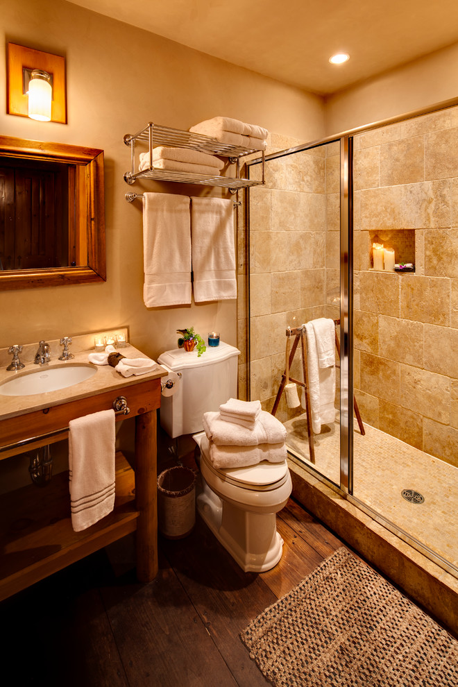 Foto di una stanza da bagno rustica di medie dimensioni