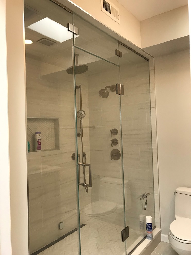 Steam shower door Modern Bathroom New York by Glass'R'us Houzz