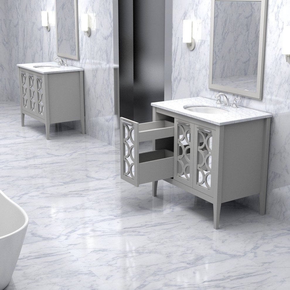 Inspiration for a modern bathroom remodel in Atlanta