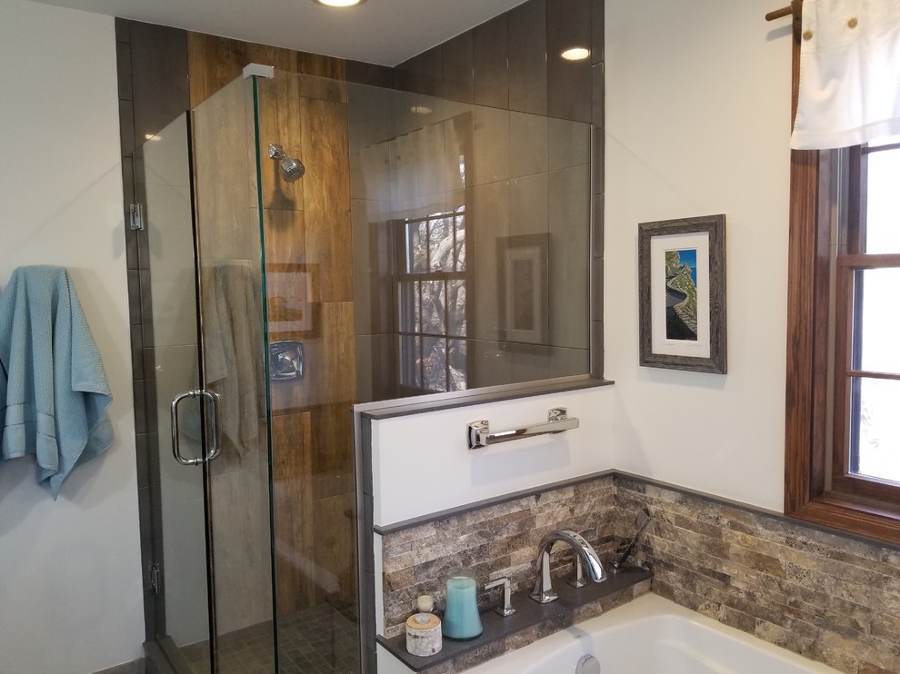 Stillwater Bathroom Remodel Wood Paneling Salle de Bain Minneapolis