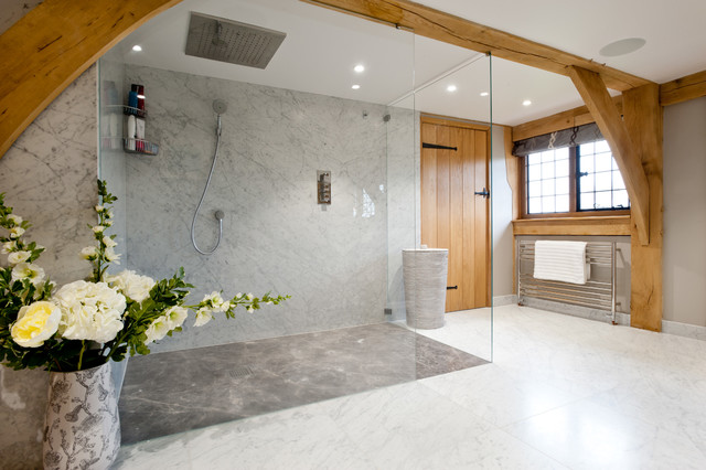 Stone Carrara Marble Slabs With Bespoke Marble Shower Tray R stico 