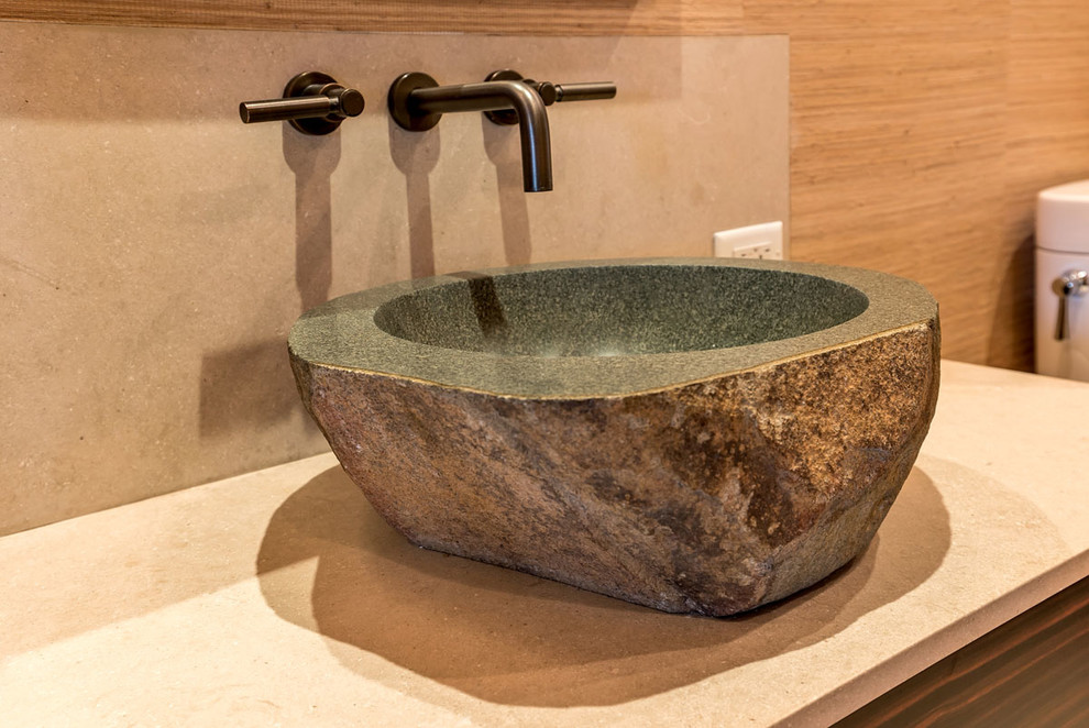 Stone Forest Sink Eclectic Bathroom San Francisco by Bill Fry