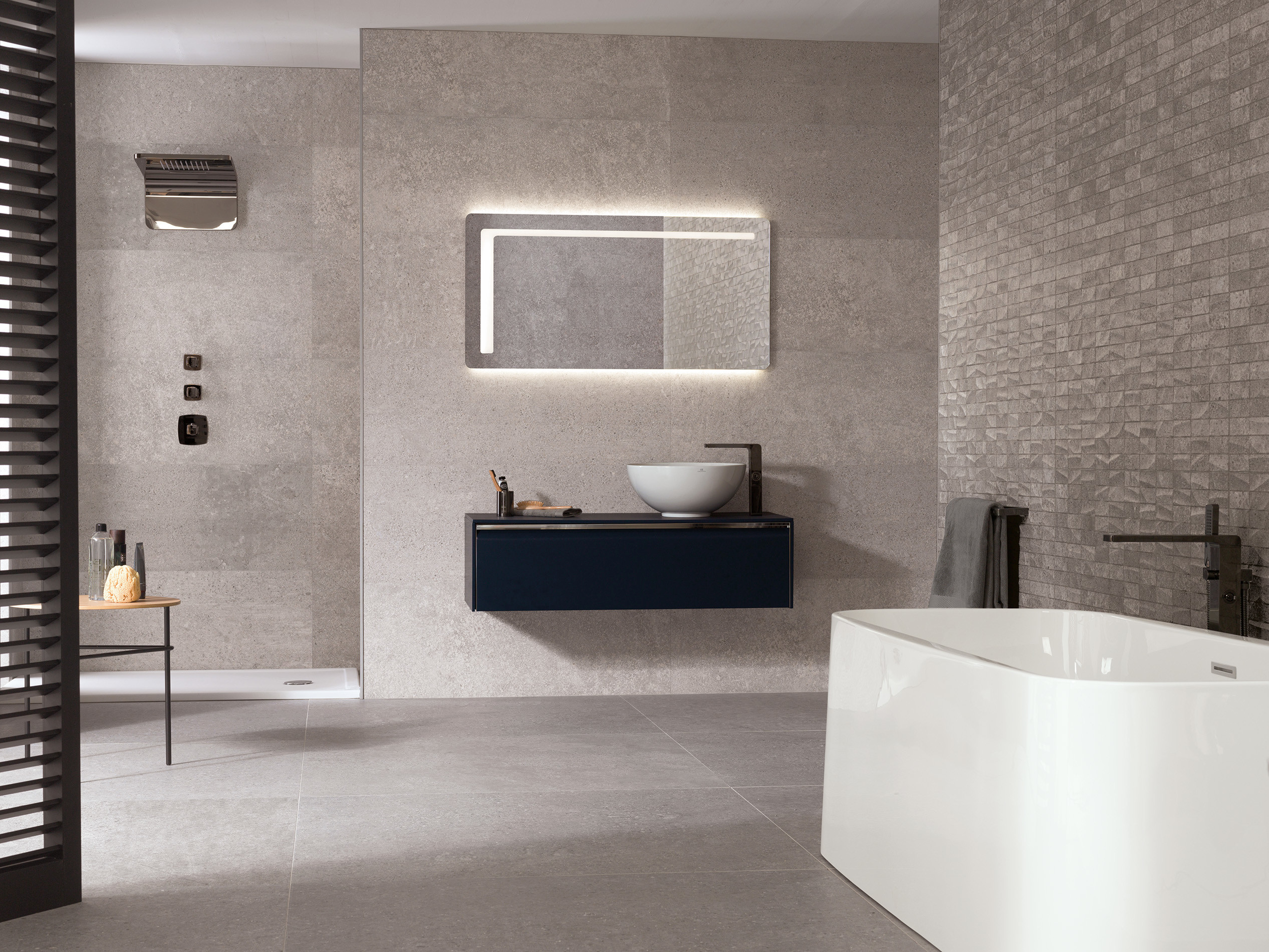 Stone Look Tiles - Prada Acero - Contemporary - Bathroom - Perth - by  Ceramo Tiles | Houzz