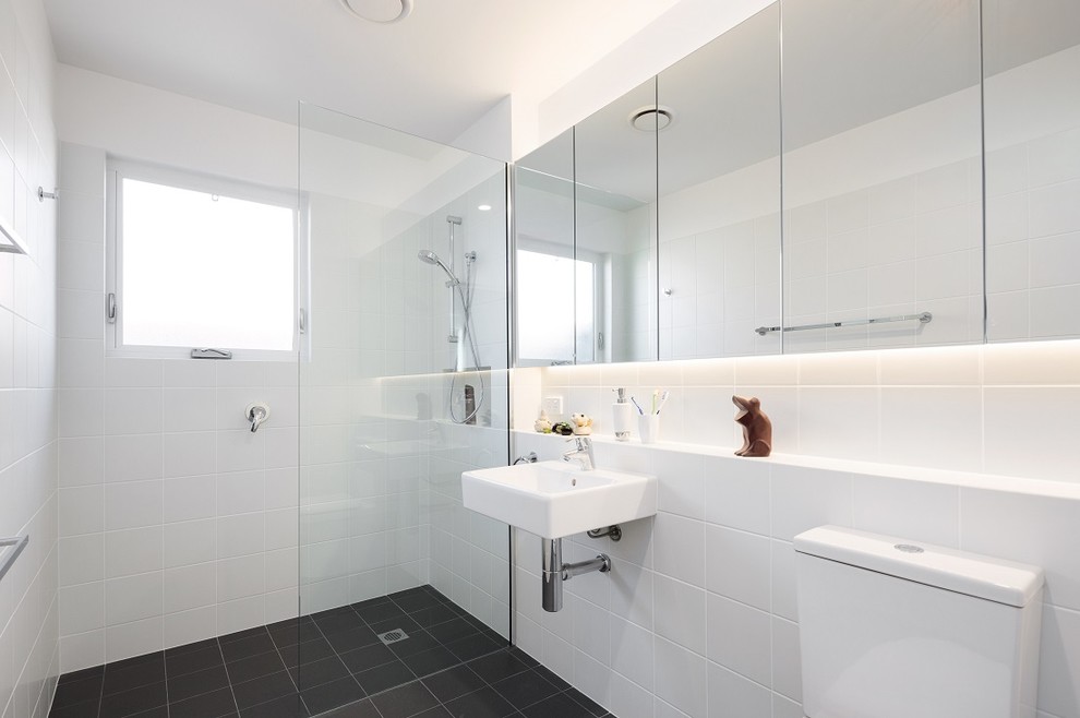 Modelo de cuarto de baño rectangular minimalista