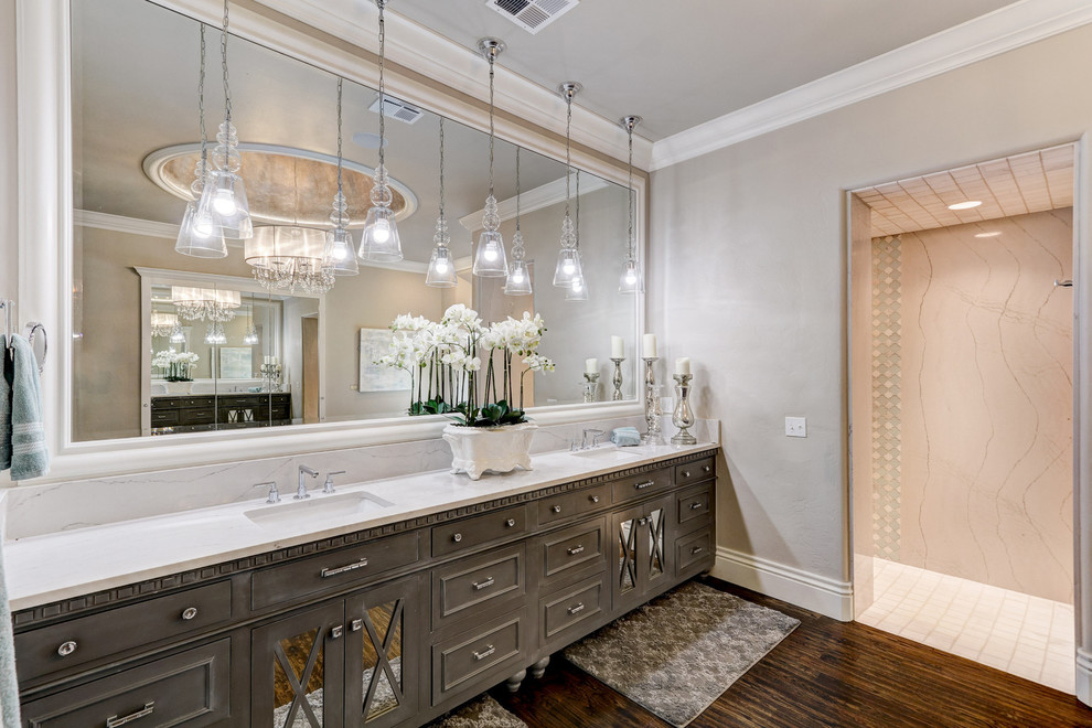 Example of a huge transitional bathroom design in Oklahoma City