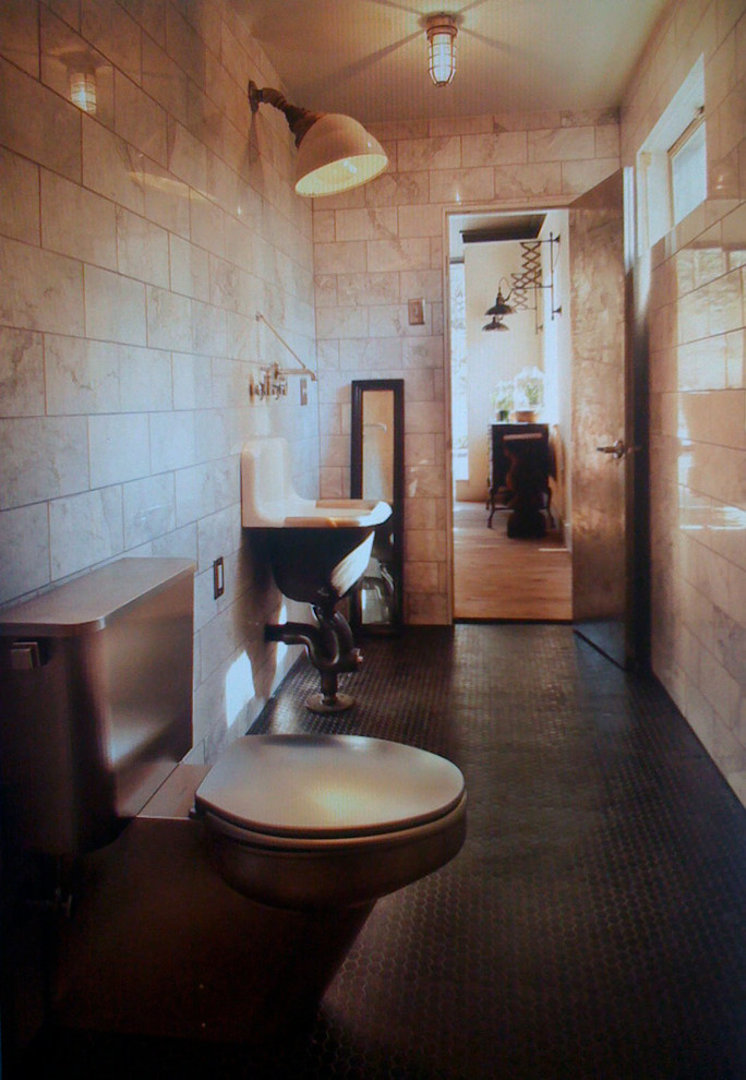 Inspiration for a mediterranean bathroom remodel in Columbus