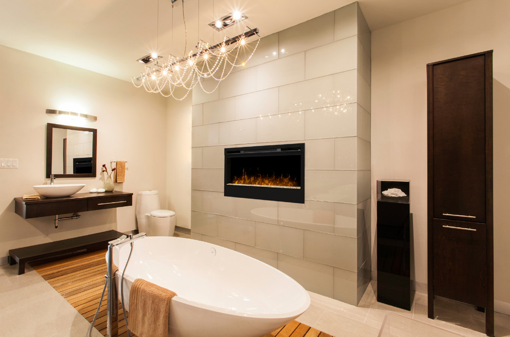 Electric Bathroom Fireplace - Photos u0026 Ideas | Houzz