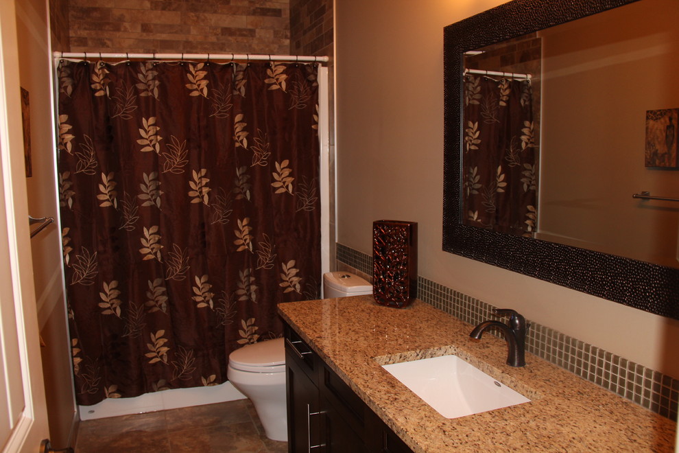 This is an example of a rustic bathroom in Edmonton.