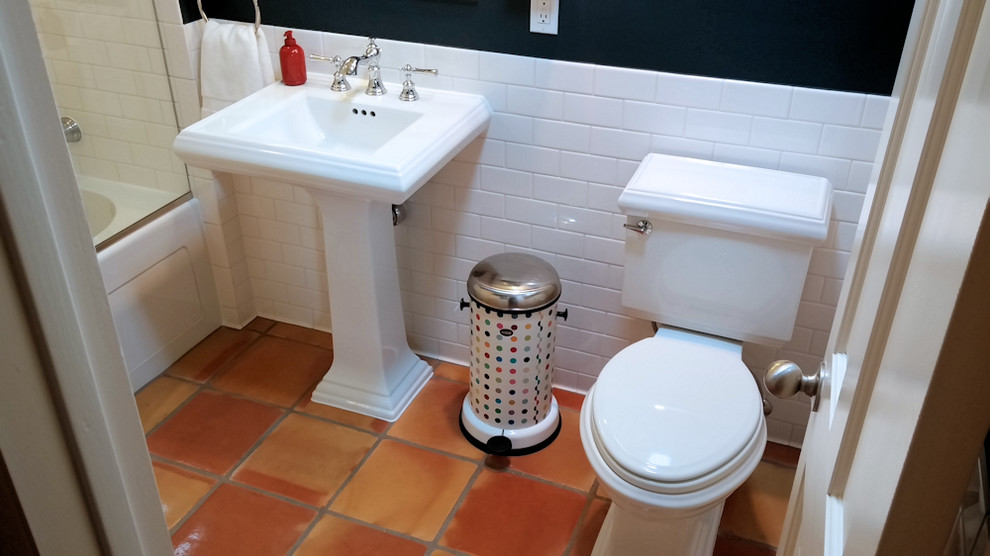 Subway and Saltillo Tile Bath Remodel Bathroom Austin by User Houzz