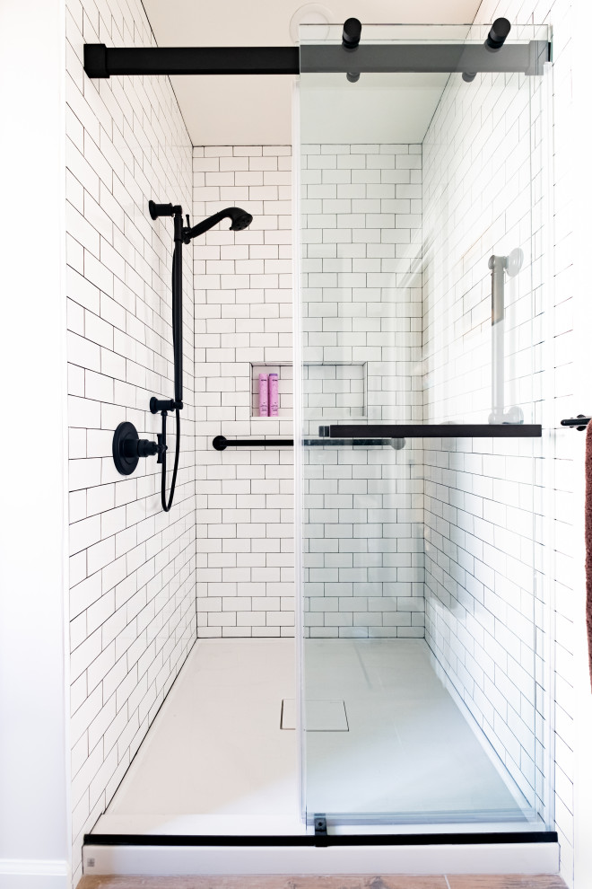Subway Tiled Shower - Farmhouse - Bathroom - Newark - by KraftMaster ...