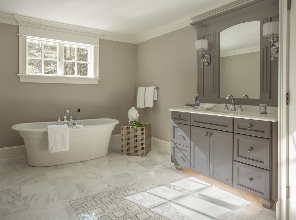 Sudbury Dream Home Bathroom Boston by Ellen Curran Design