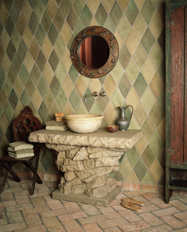 Immagine di una stanza da bagno stile rurale