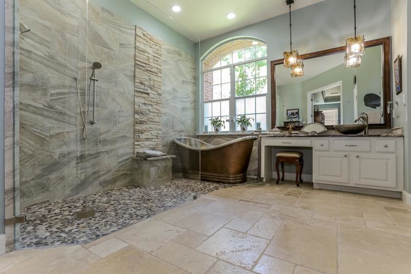 Sunroom Addition and Bathroom Remodel - Beach Style - Bathroom ...