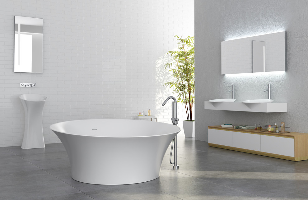 SW143 (59 x 59) Modern Bathroom Los Angeles by ADM Bathroom