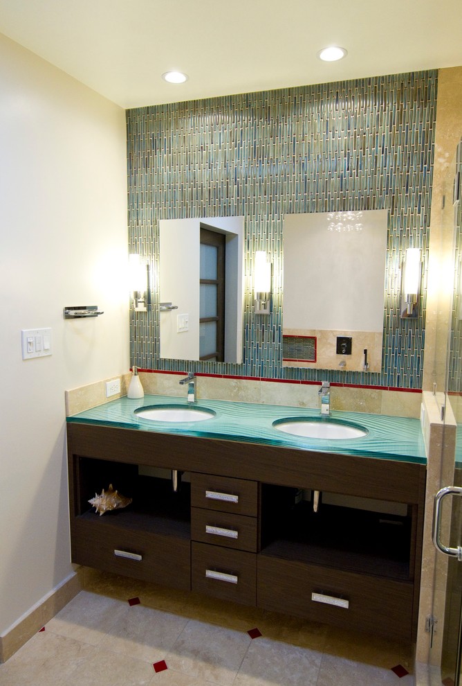 Tahitian inspired bathroom created by Bradco Eclectic Bathroom